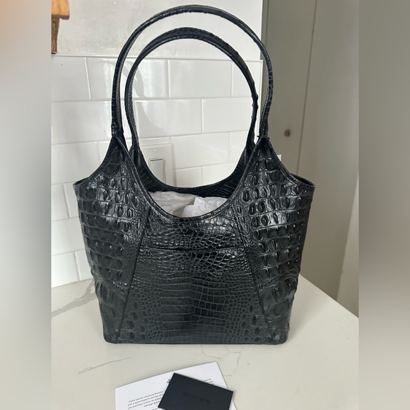 Brahmin Melora black genuine leather Alden rd collection - Picture 3 of 5